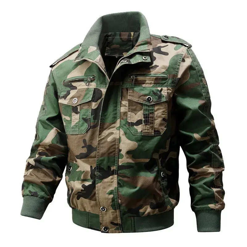 Heren camouflage militair jack luchtmacht tactisch windjack slijtvast grote maat