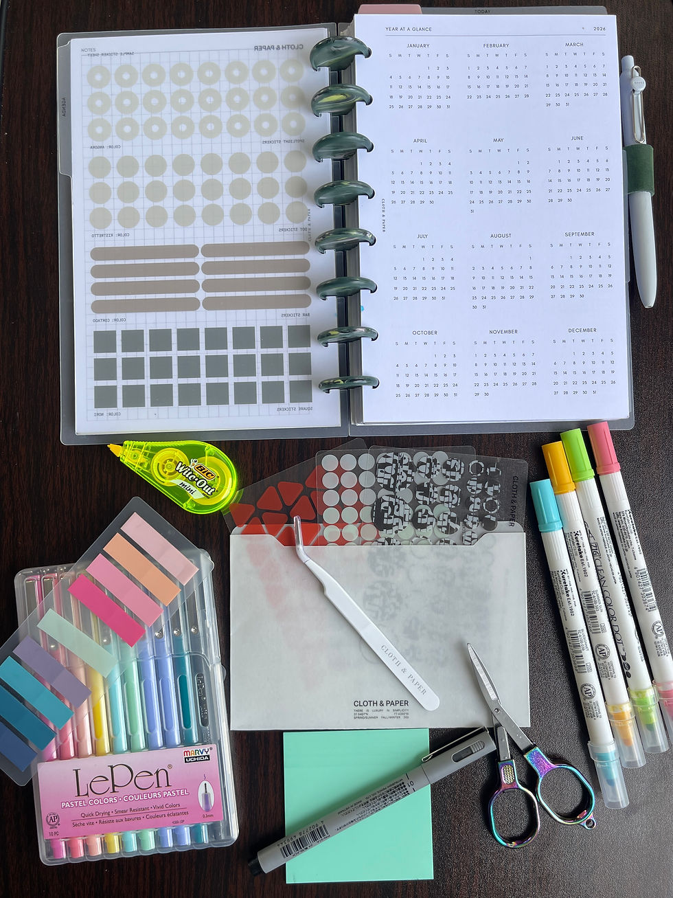 Maya’s Cloth and Paper Planner and Accessories
