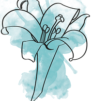 Blue Lily Watercolor