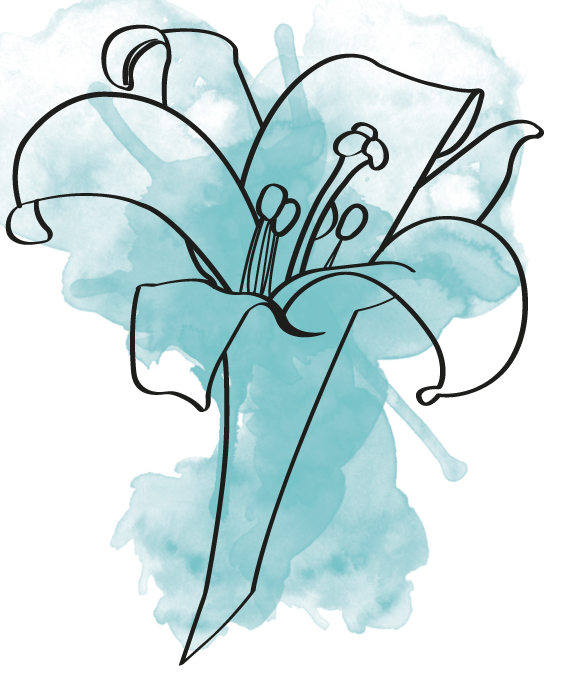 Blue Lily Watercolor