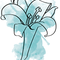Blue Lily Watercolor