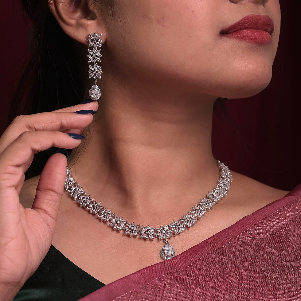 Alessia AD Stone Drop Necklace