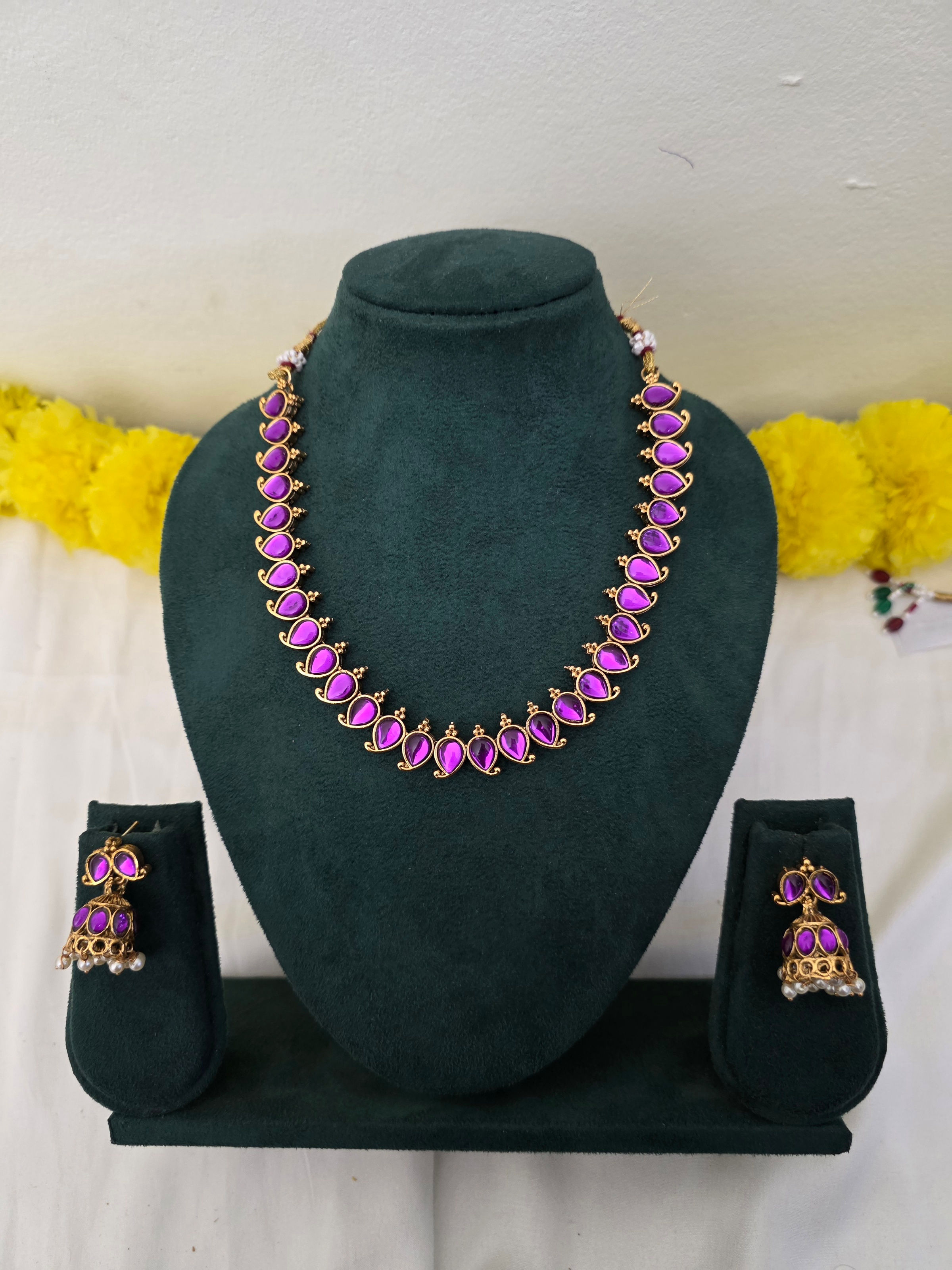 Lavendar Mango Necklace 