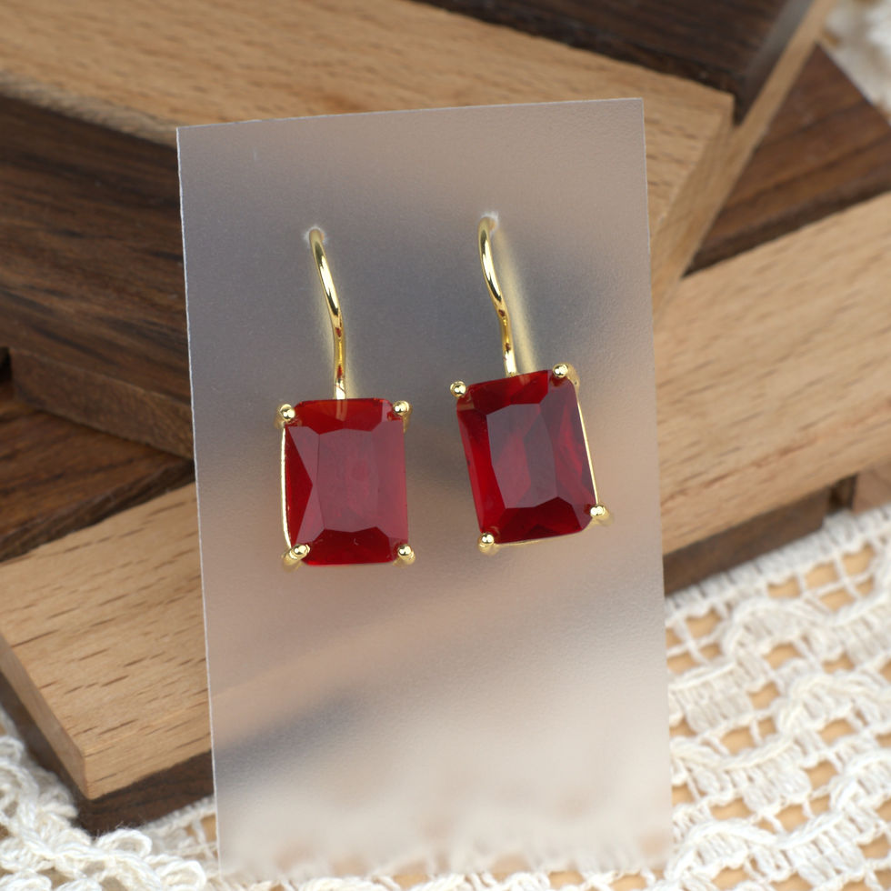 Ruby Red Earrings