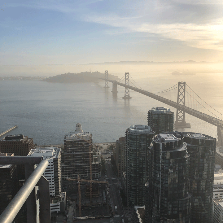 Bay Bridge from a Crane