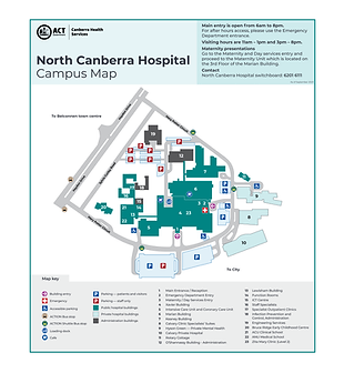 North Canberra Hospital Site Map
