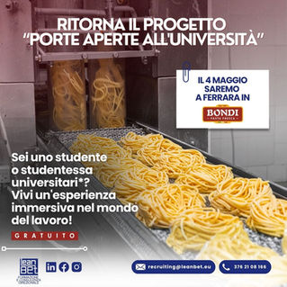 Porte Aperte all'Università: Esperienza immersiva in Bondi Pasta Fresca