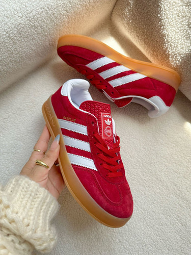 adidas gazelle silver green womens Adidas Gazelle Indoor Scarlet Cloud White – Hypedfam main image 1