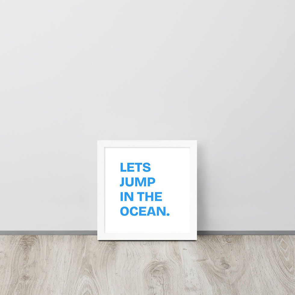 Thumbnail: Let's Jump In The Ocean Framed poster