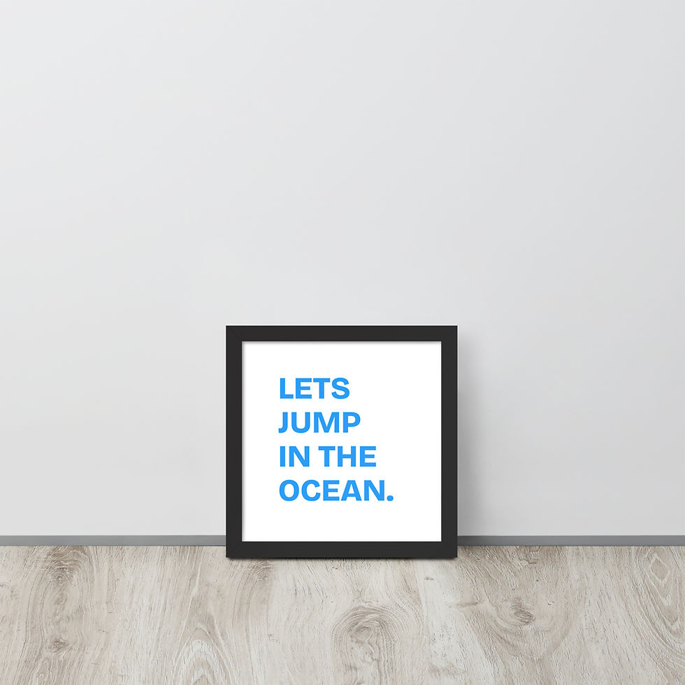 Thumbnail: Let's Jump In The Ocean Framed poster