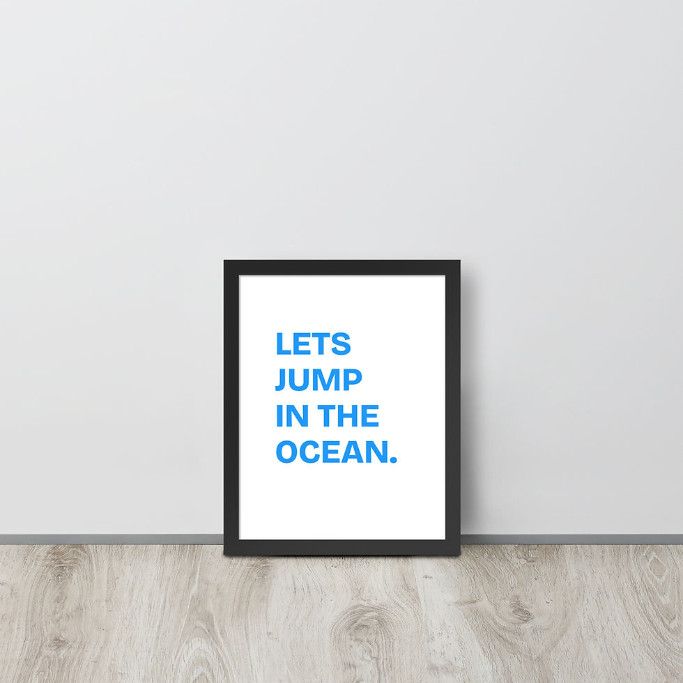 Thumbnail: Let's Jump In The Ocean Framed poster