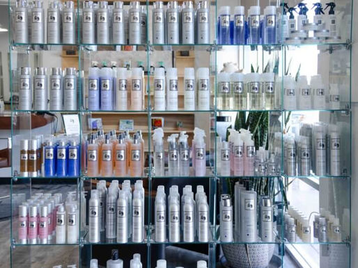 Professional hair products made with distilled water.