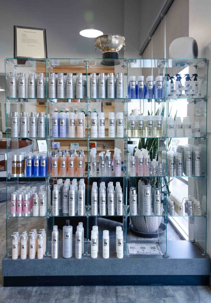 Professional hair products made with distilled water.
