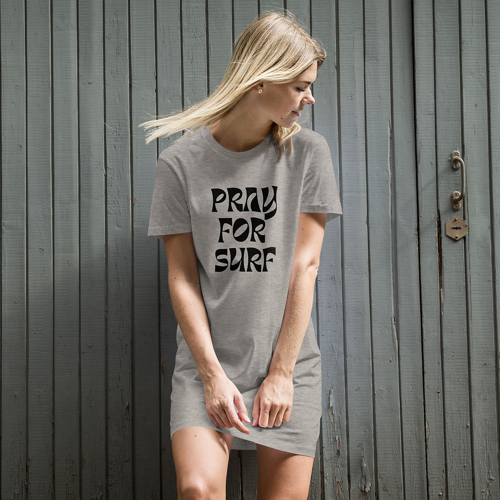 Thumbnail: PRAY FOR SURF - organic cotton t-shirt dress