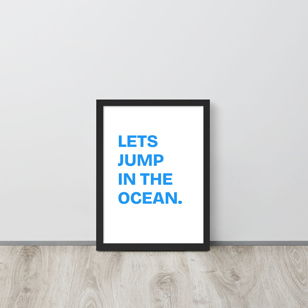 Thumbnail: Let's Jump In The Ocean Framed poster