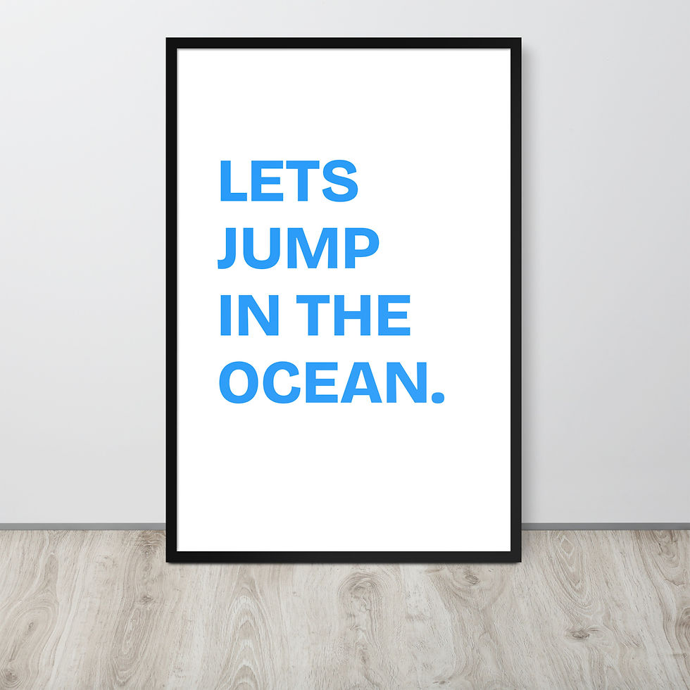 Thumbnail: Let's Jump In The Ocean Framed poster
