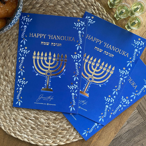 Carte De Voeux De Hanoucca. Bougies Menorah De Hanoucca Illustration De Vecteur - Illustration