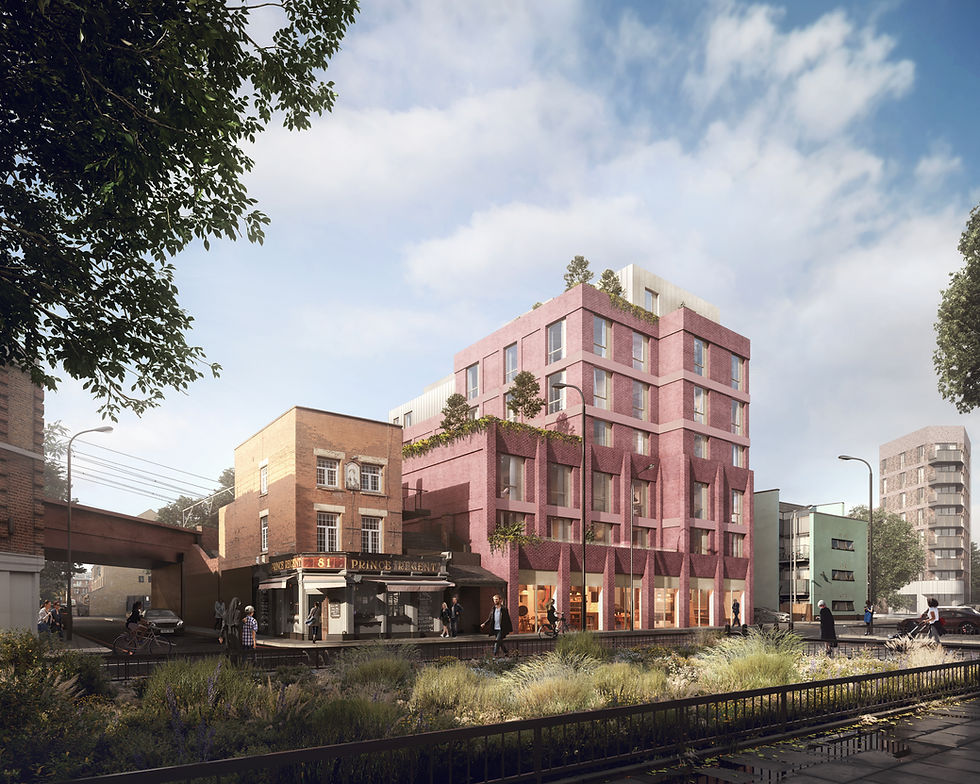 The proposed development from Salmon Lane