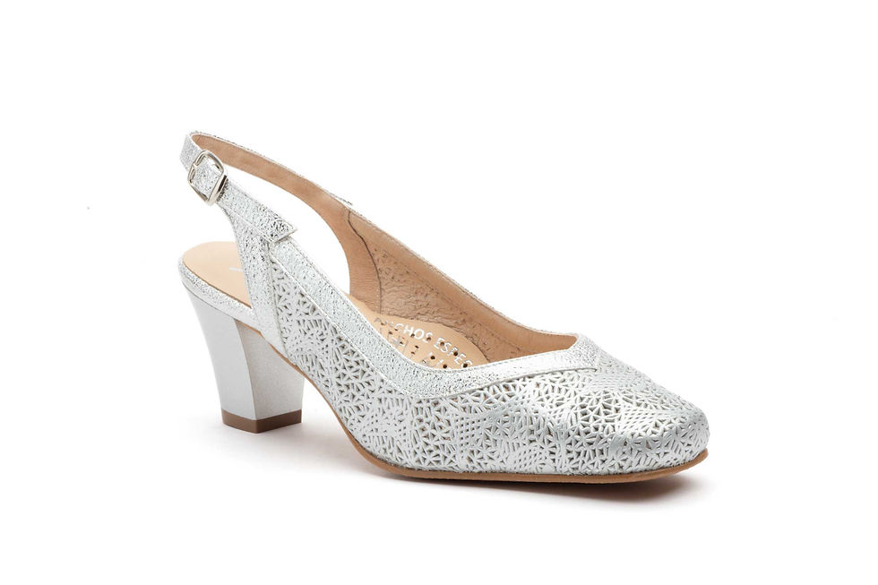 Zapatos Mujer Piel Plata