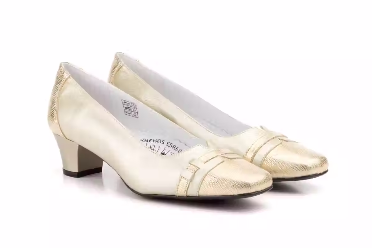 Zapatos Mujer Piel Platino