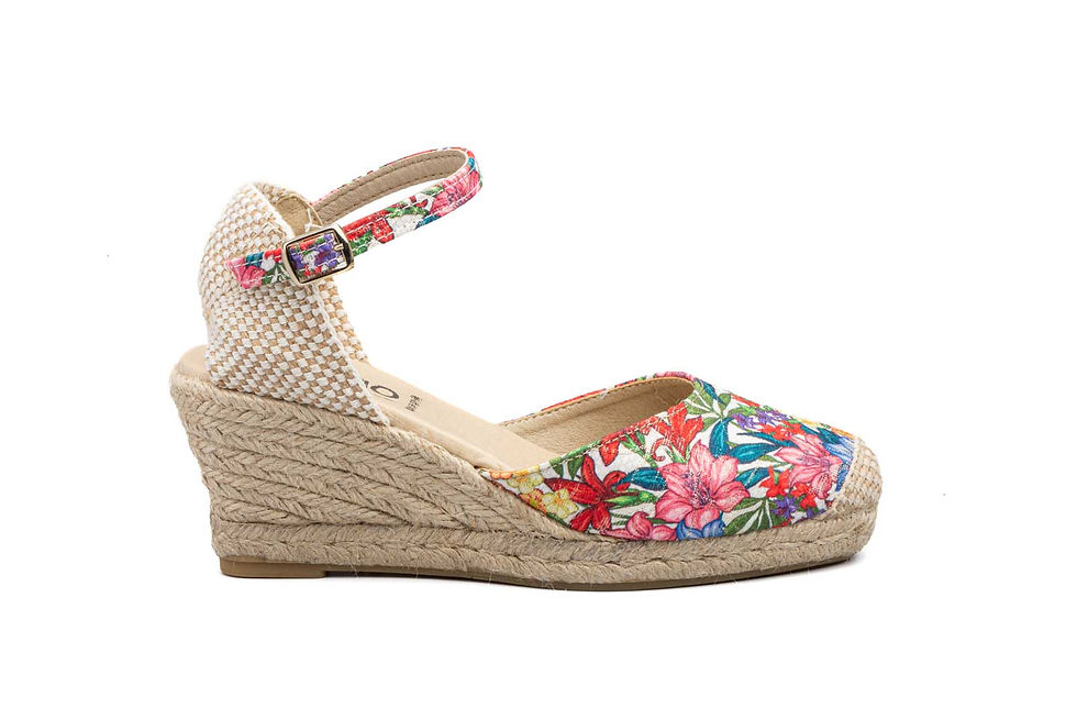 Alpargata Yute Mujer Tejido Estampado Cuña