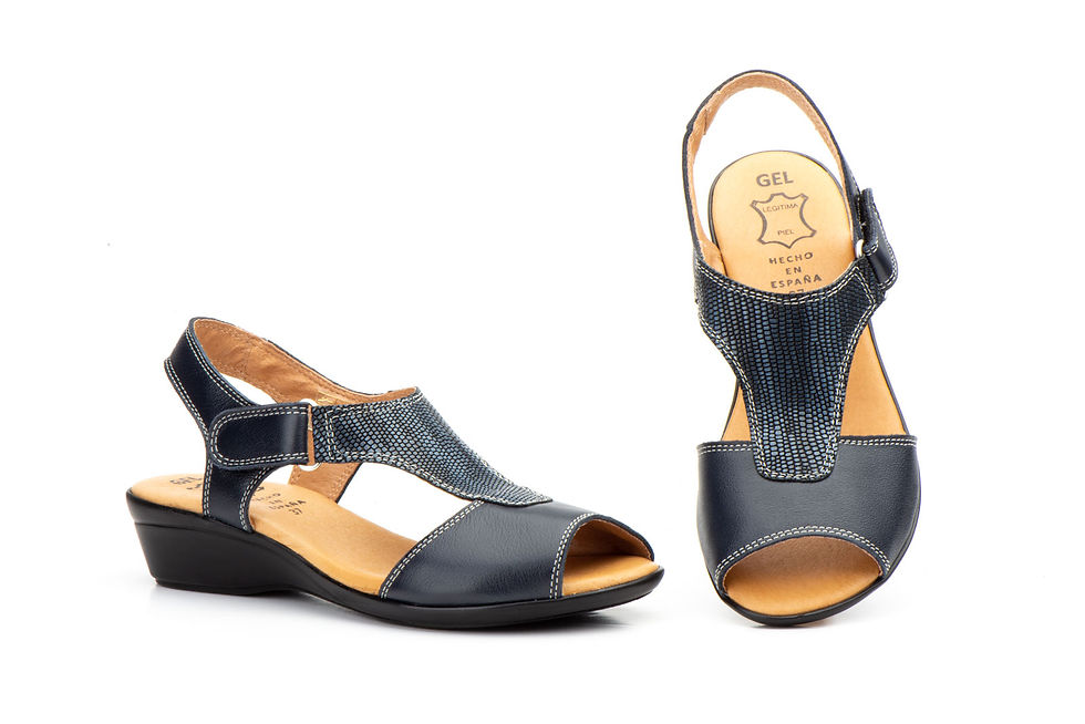 Sandalias Mujer Piel Negro