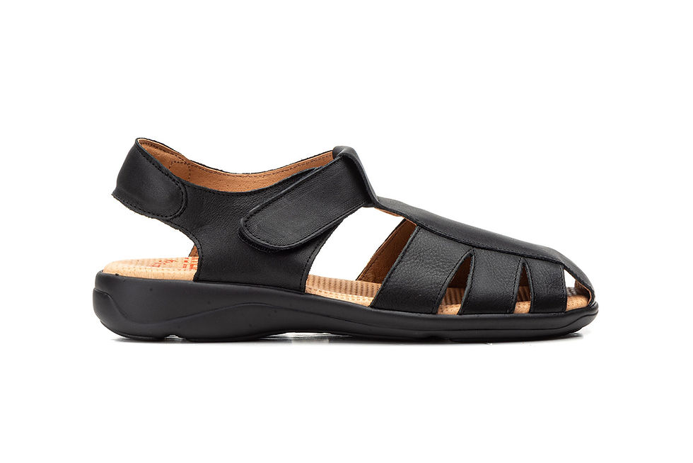 Miniatura: Sandalias Hombre Piel Negro Duendy