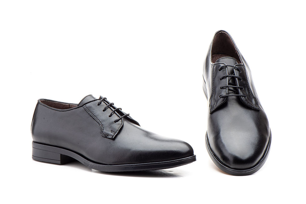 Zapatos Hombre Piel Negro y marrón Cordones