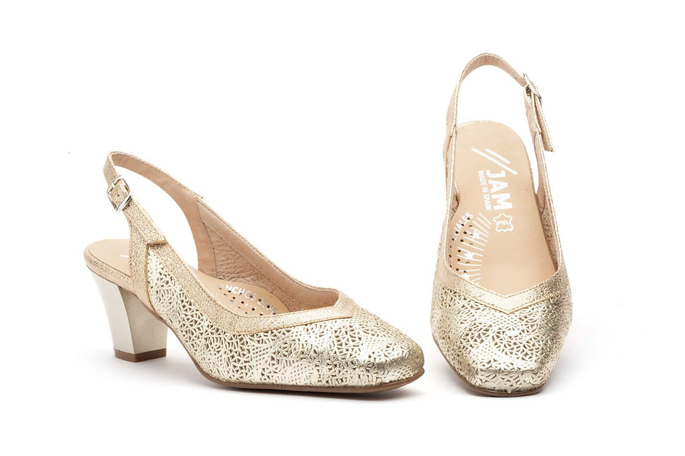 Zapatos Mujer Piel Platino