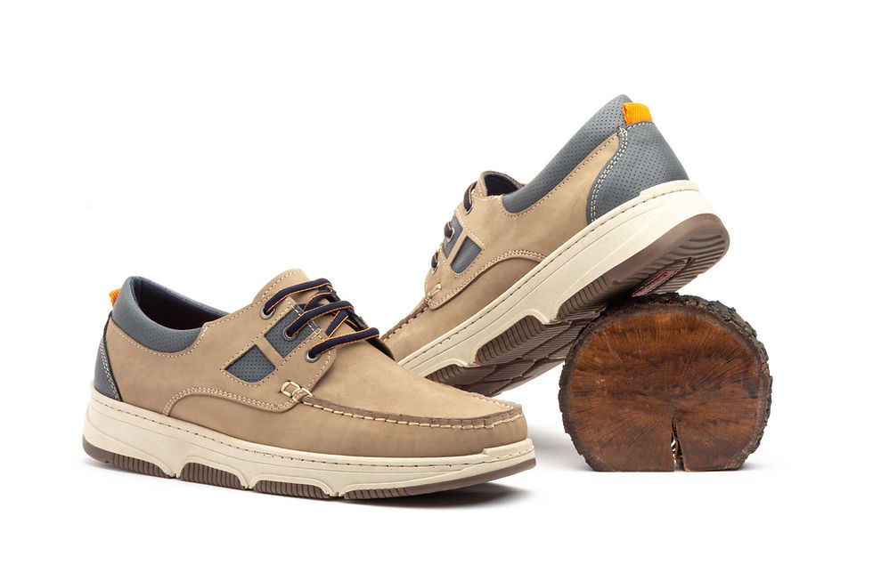 Náuticos Hombre Piel Nobuck Marino Cordones