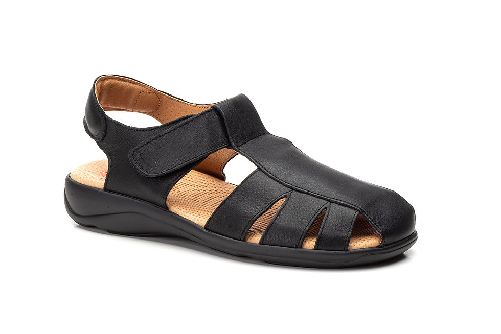Miniatura: Sandalias Hombre Piel Negro Duendy