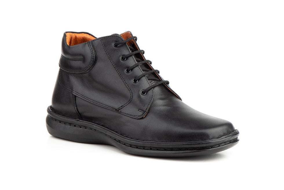 Botín para Hombre de Piel con Cordones