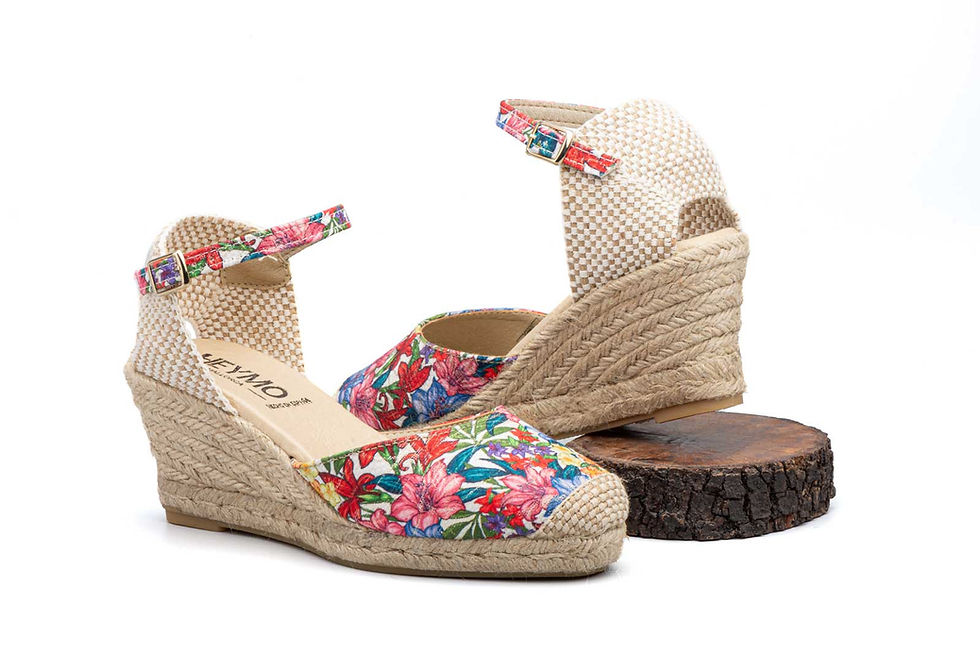 Alpargata Yute Mujer Tejido Estampado Cuña