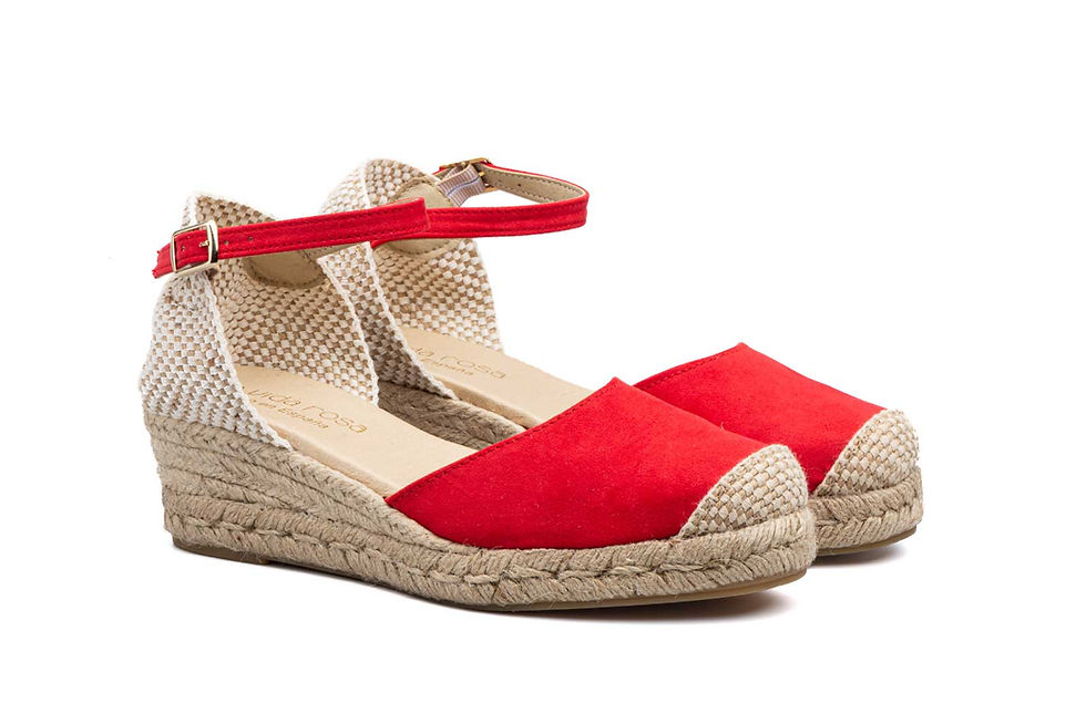Alpargata Yute Mujer Rojo Cuña