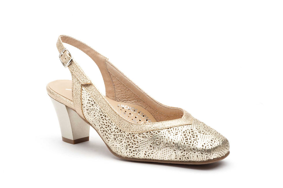 Zapatos Mujer Piel Platino