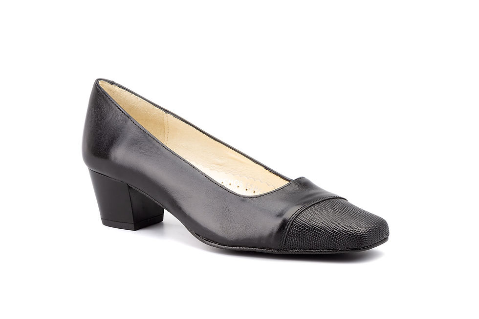 Miniatura: Zapatos Mujer Piel Negro Tacón