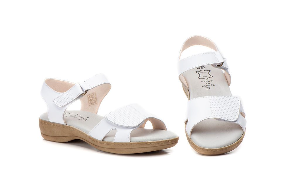 Sandalias Mujer PIel Plantilla Gel