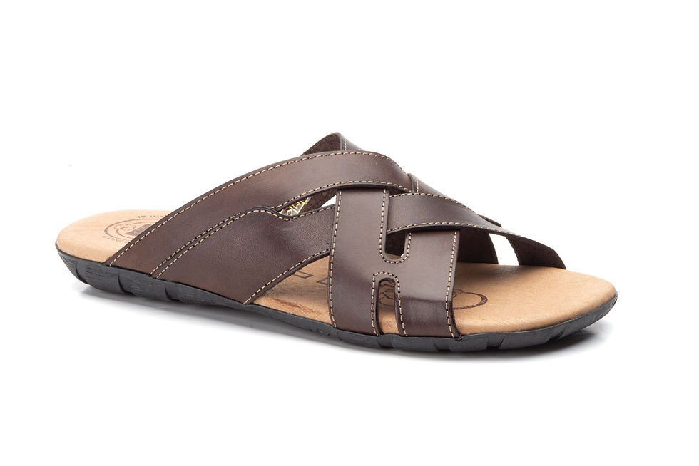 Sandalias Hombre Piel Marino Muller