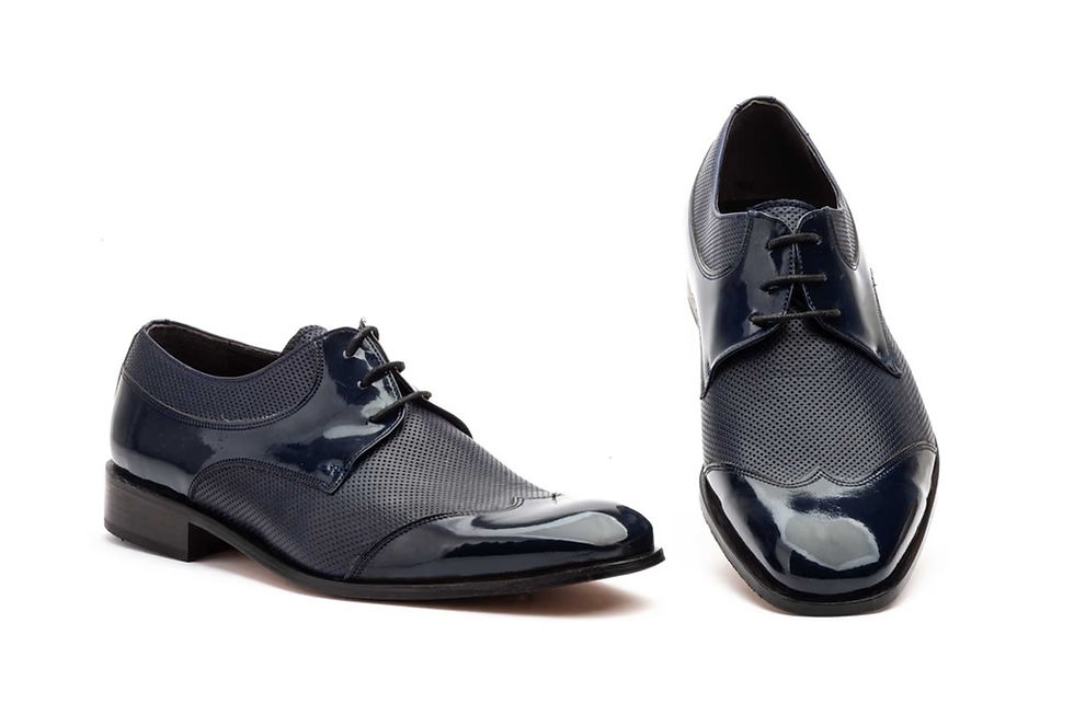 Zapatos Hombre Piel Marino Suela de Cuero