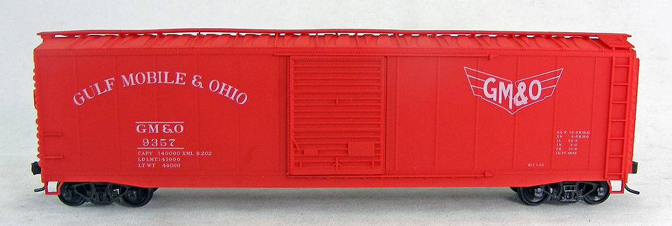 Thumbnail: Gulf Mobile & Ohio 50' Single Door Riveted Side Steel Boxcar Kit