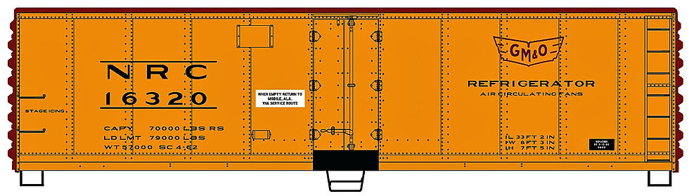 Thumbnail: Gulf Mobile & Ohio 40' Steel Reefer Kit