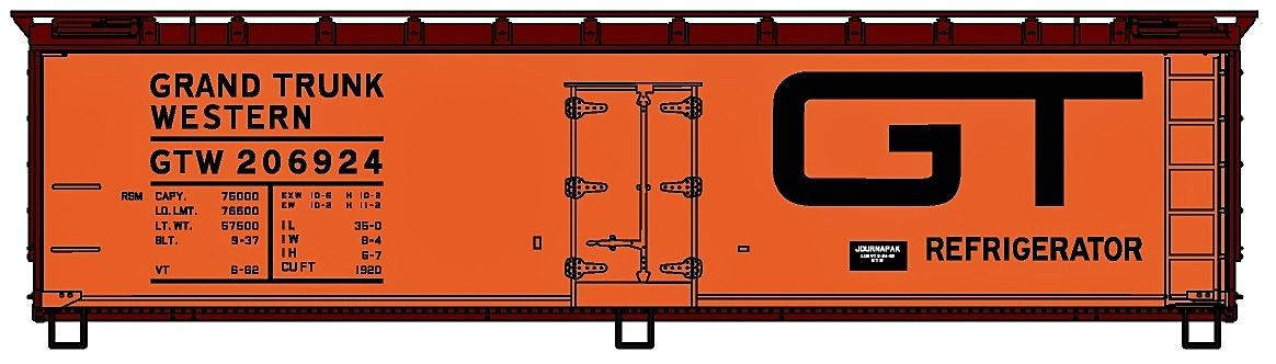 Grand Trunk Western 40' Wood Refrigerator Car Kit