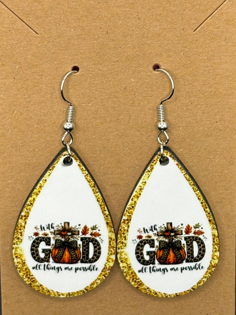 Thumbnail: With God all things are Possible Earrings