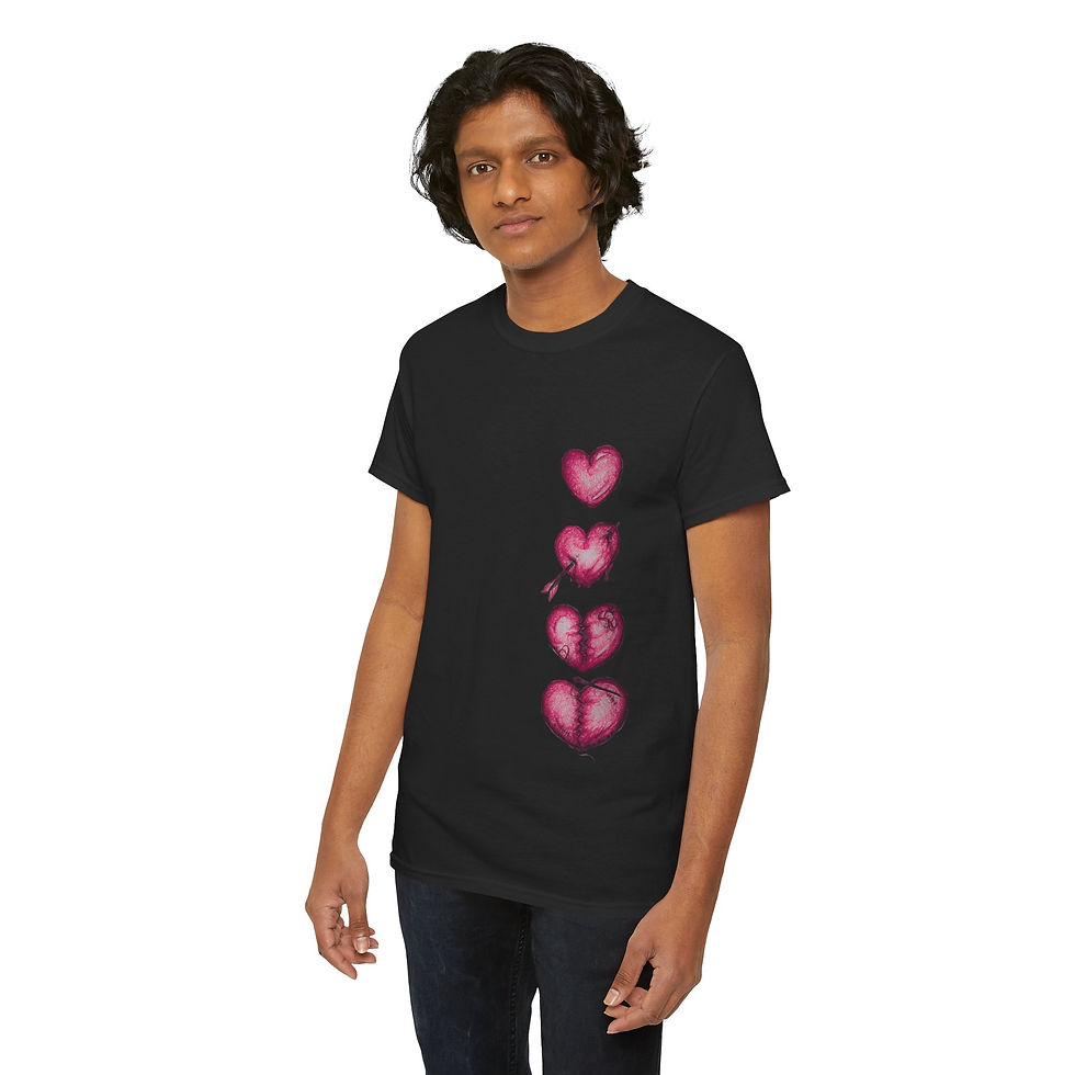 Thumbnail: 'Heart Matters' Unisex Heavy T-shirt, Multiple Colors 