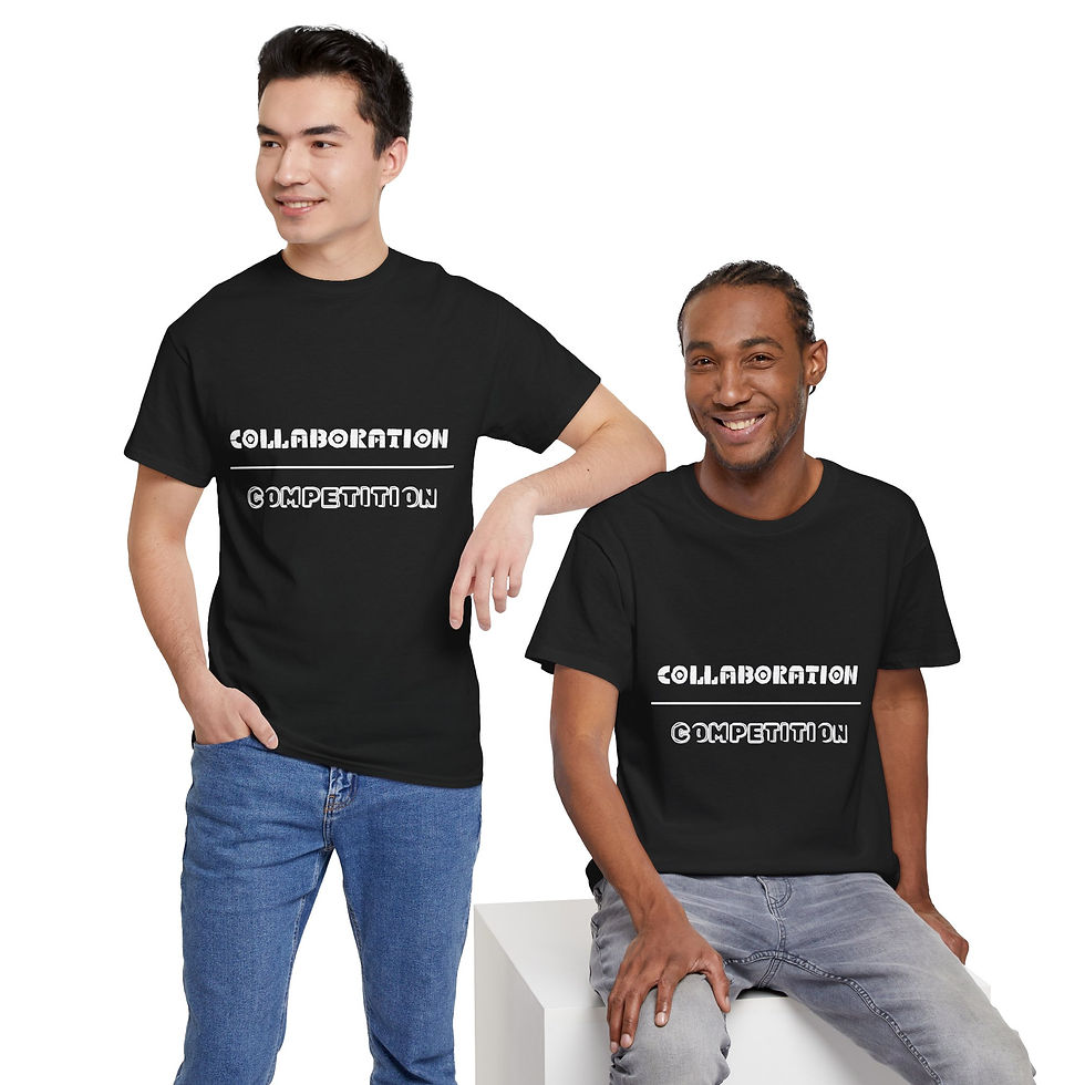 Thumbnail: 'Collaboration Over Competition' Unisex Heavy T-shirt, Multiple Colors 