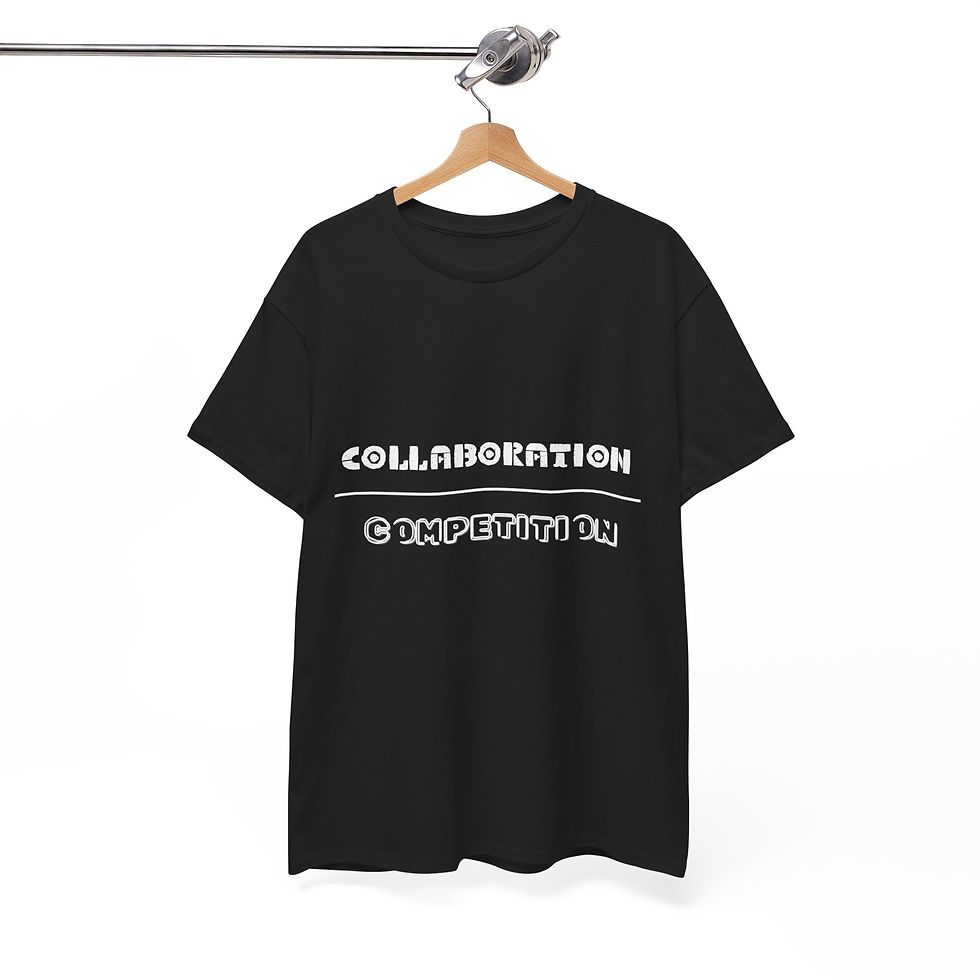 Thumbnail: 'Collaboration Over Competition' Unisex Heavy T-shirt, Multiple Colors 
