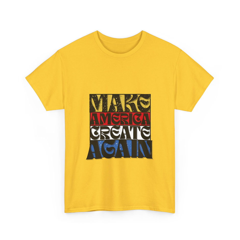 Thumbnail: 'Make America Create Again' Unisex Heavy T-shirt, Multiple Colors 