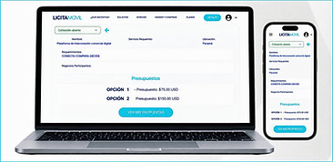 Recepción de propuestas y cotizaciones comerciales de proveedores