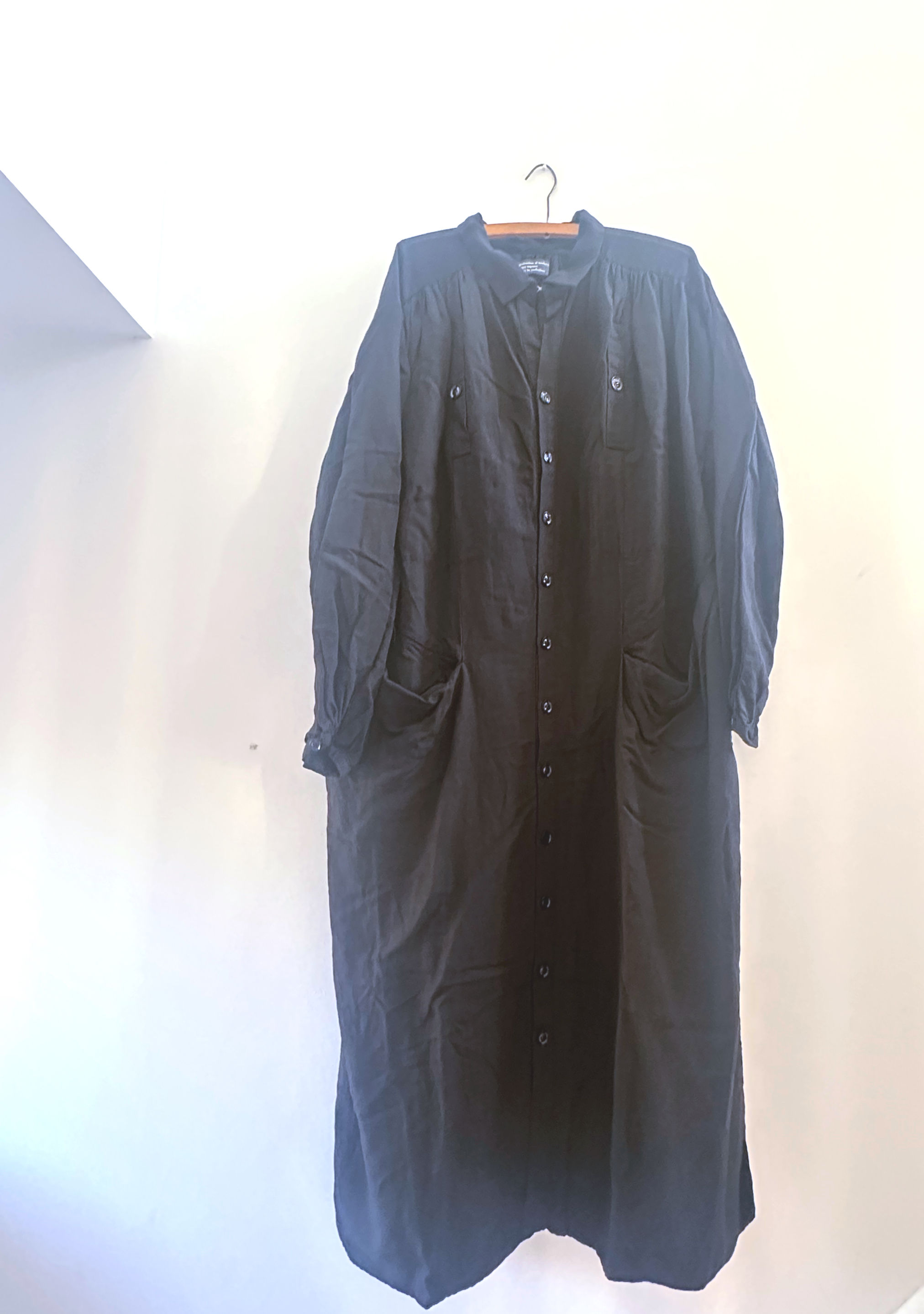 Garment Reproduction of Workers Open Work Dress black