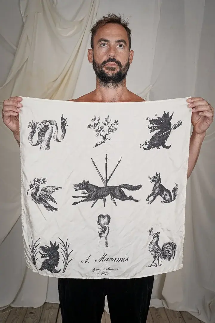 Aleksandr Manamis NOIR NOIR HANDKERCHIEF SCARF - NOIR NOIR